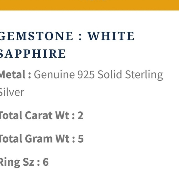 Sale Breathtaking genuine white sapphire ring. Handmade. sterling silver - Picture 3 of 5